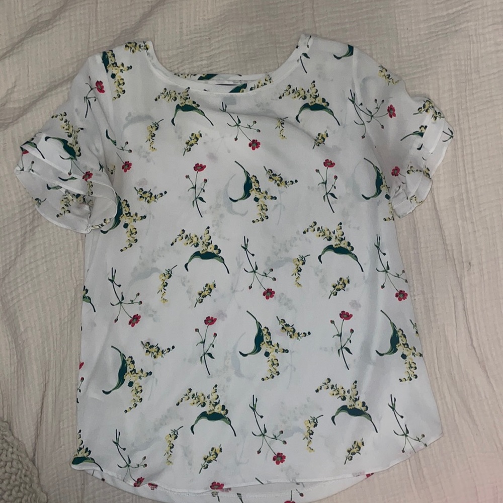 White printer blouse